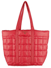 Michael Kors Women's Stirling Quilted Large Puffy Tote Bag Crimson - Red
