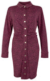Michael Kors Women's Plus Size Button Front Long Sleeve Dress