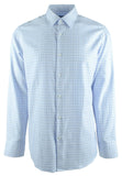 Hugo Boss Men's Enzo Plaid Regular Fit Long Sleeve Shirt 15.5 (32-33) Pastel Blue