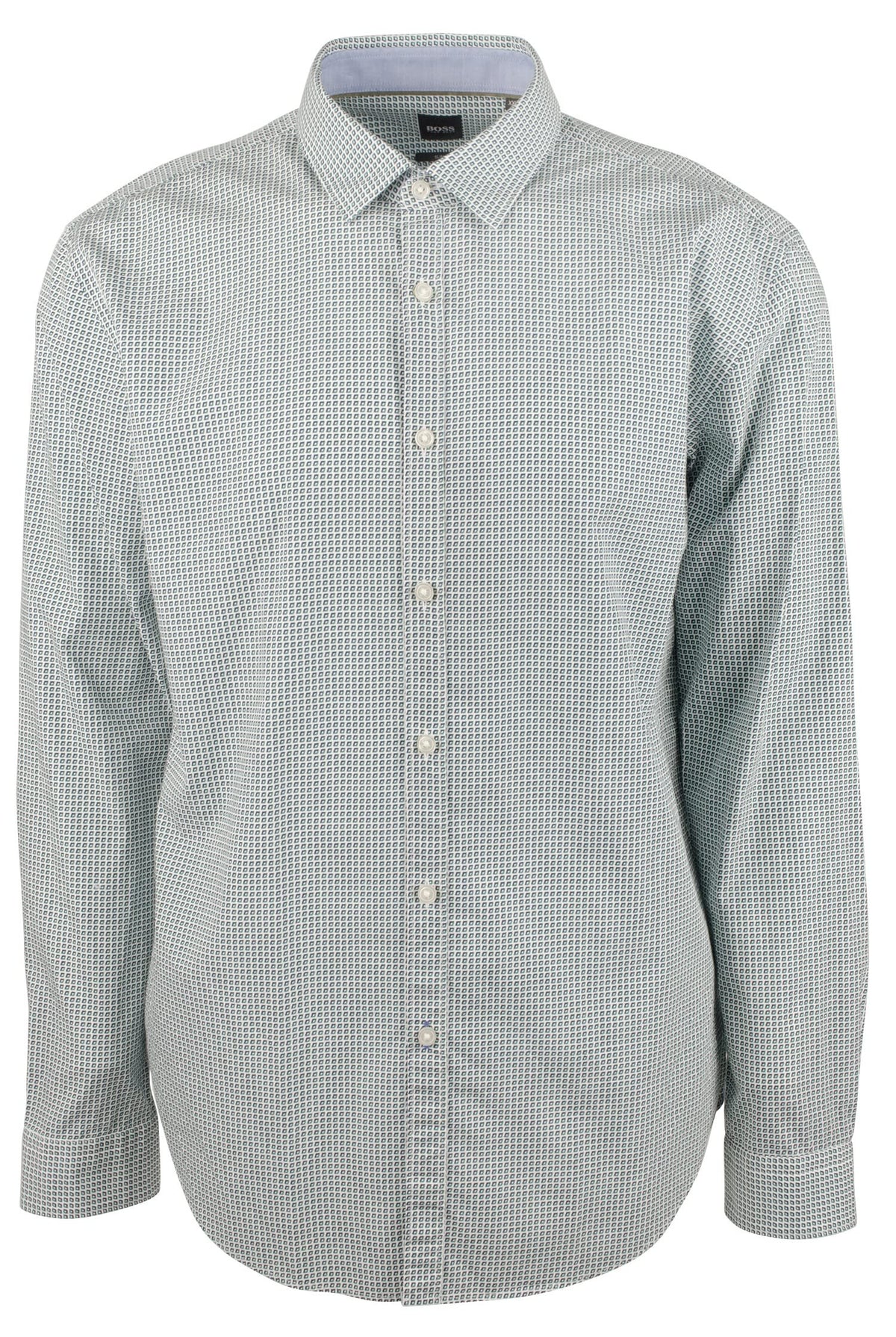 Hugo Boss Men's Rikki Slim Fit Long Sleeve Button Down Shirt 2XL Med Green