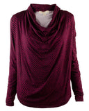 Michael Kors Women's Draped Herringbone Print Blouse Top SP XS