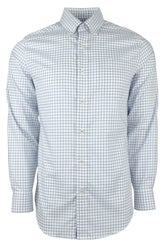 Men's Plaid Button Down Long Sleeve Shirt-DB-S Dutch Blue