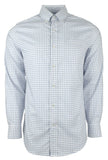 Men's Plaid Button Down Long Sleeve Shirt-DB-S Dutch Blue