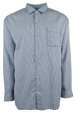 Tommy Bahama Men's Big & Tall Check Long Sleeve Shirt Ocean Deep XLT