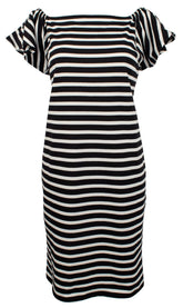Lauren Ralph Lauren Women's Off-the-Shoulder Striped Dress-PB-L