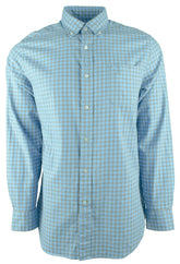 Men's Checkered Oxford Button Down Shirt-OC-S