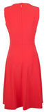 Women's Red Sleeveless Dress-R-2