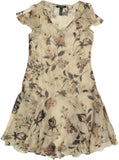 Lauren by Ralph Lauren Women's Floral Shift Dress Beige 8