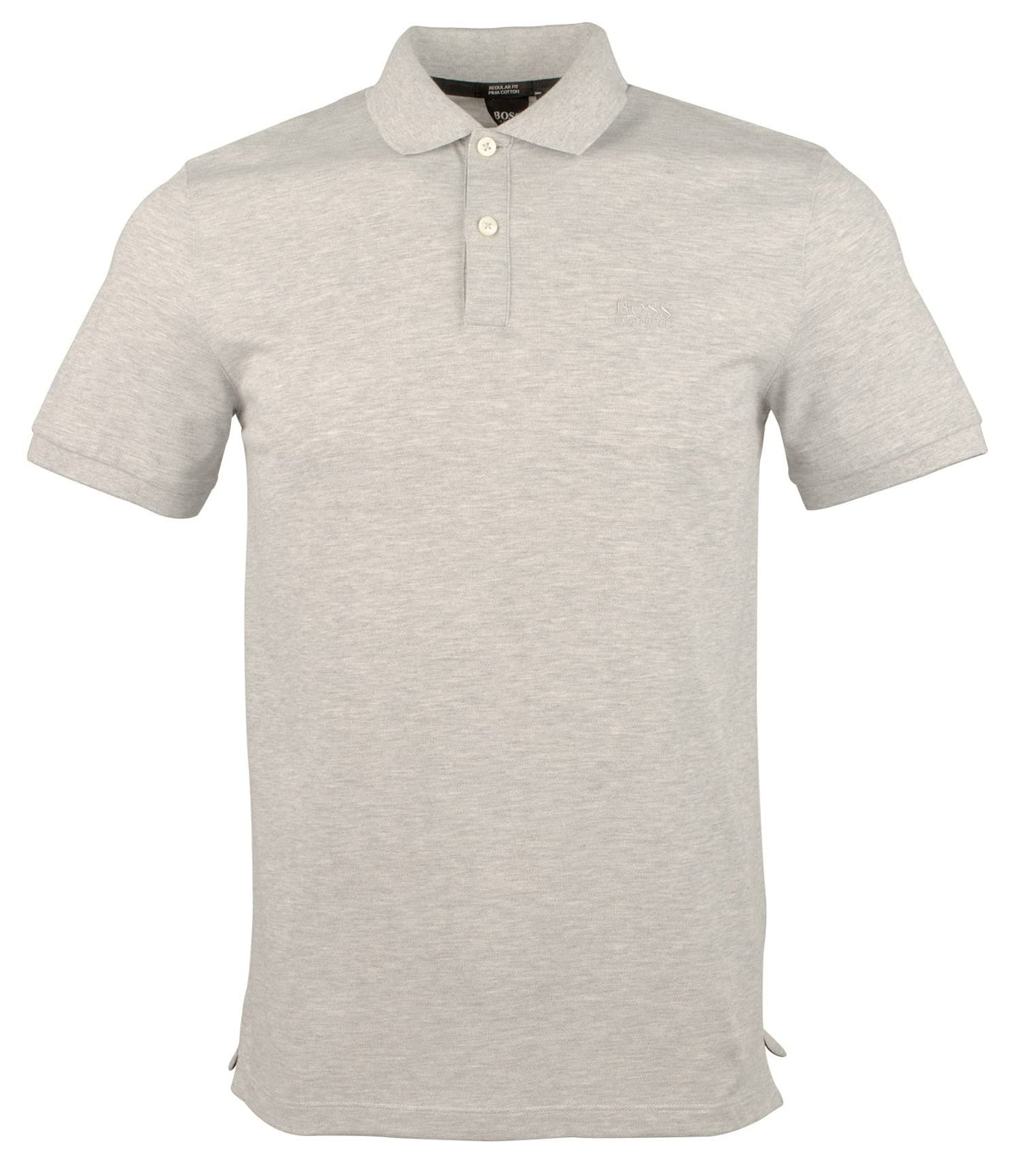 Hugo Boss Men's Pallas Pique Short Sleeve Polo Shirt Small Open Gray