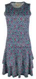Michael Kors Women's Palm Crew Neck Tiered Flounce Sleeveless Dress XL