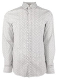 Michael Kors Men's Cotton Blend Slim Fit Long Sleeve Shirt Wht XL