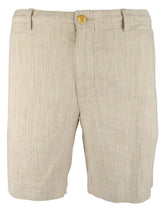 Tommy Bahama Men's Harbor Herringbone Stretch Linen 10" Inseam Short (Stone Khaki, Small)