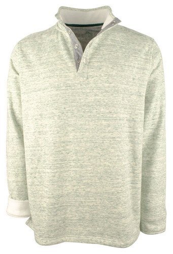 Tommy Bahama Men's Summit Snap Mock Neck Pullover Sweatshirt Oil Blue Heather XL