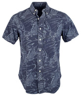Ralph Lauren Men's Slim Fit Koi Fish Short Sleeve Shirt