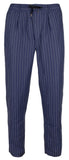Polo Ralph Lauren Men's Tailored Prepster Pinstriped Linen Blend Slim Fit Drawstring Pants Large Navy