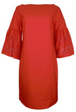 Lauren Ralph Lauren Women's Lacer Cut Bell Sleeve Dress