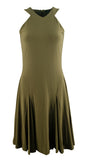 Lauren Ralph Lauren Women's Sleeveless Halter Neck Jersey Dress