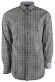 Hugo Boss Men's Big & Tall Lod Plaid Long Sleeve Button Front Shirt 2XL Dark Blue