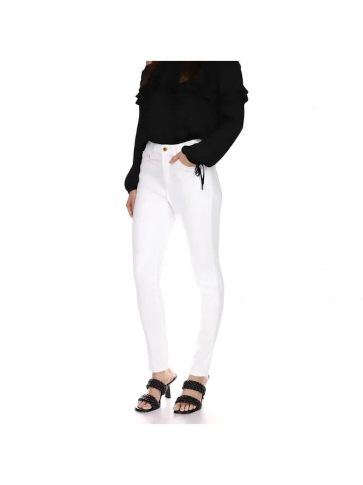 Michael Women's Plus Size Stretch Selma Skinny High Rise Jeans Pants Wht 20W