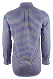Men's Classic Fit Purple Plaid Long Sleeve Shirt-P-S