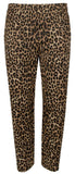 Michael Kors Plus Size Cheetah Print Ponte Knit Pull On Ankle Pants 3X