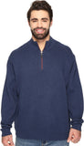 Tommy Bahama Men's Flipshore Half Zip Sweater (Black Cherry Heather, 4XLT)