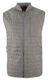 Chaleco bomber acolchado con cremallera completa Forrest Creek de Southern Tide para hombre, color perla ahumado, talla pequeña