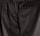 Ralph Ralph Lauren Men's Wool Pleated Front Dress Pants Blk 42W