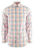 Men's LS Beach Lagoon Plaid Long Sleeve Shirt LC Small