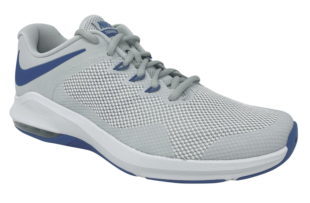 Zapatillas Nike Air Max Alpha Trainer para hombre, color platino, blanco y azul, talla 11 D