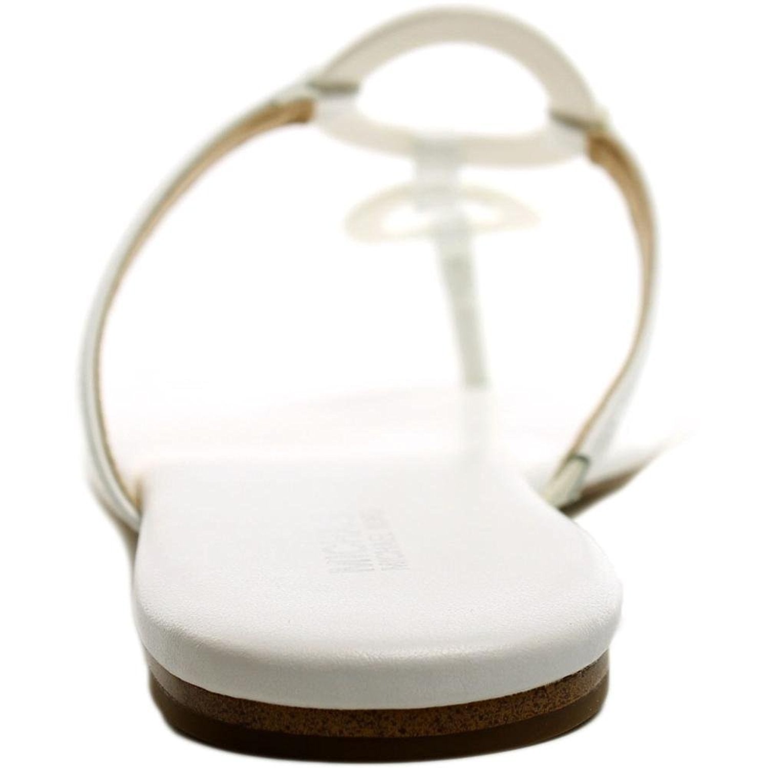 Michael Michael Kors Women's Claudia Flat Sandal Optic White Patent Sandal 6 M Michael Michael Kors Women's Claudia Flat Sandal Optic White Patent Sandal 6 M