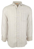 Men's Ventana Plaid Linen Long Sleeve Shirt Rash Medium