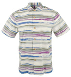 Tommy Bahama Men's Hazy Horizons IslandZone Short Sleeve Shirt Grand Canal Small