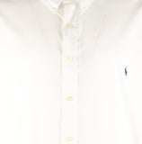 POLO RALPH LAUREN Men's Big & Tall Long Sleeve Classic Fit Performance Twill Shirt 4XLT White