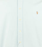 Men's Big and Tall Oxford Long Sleeve Shirt-AB-LT Aegean Blue