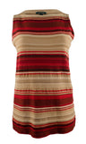 Lauren Ralph Lauren Women's Plus Size Sleeveless Striped Knit Top RM 1X