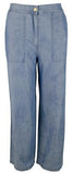 Michael Kors Women's Plus Size Chambray Lightweight Wide Leg Pants 2X