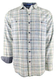 Men's Canberra Plaid Long Sleeve Shirt-B-M Blues
