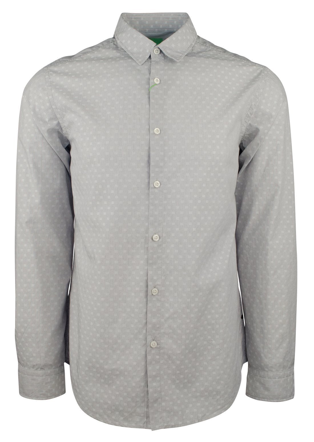 Men's Green Label C Bustai Geometric Regular Fit Shirt-LG-M Light Gray