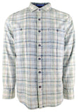 Men's Canberra Plaid Long Sleeve Shirt-B-M Blues