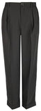 Lauren Ralph Lauren Women's Plus Size Pleated Crepe Trouser Pants 18W Black