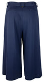 Ralph Lauren Women's Belted Pleated Ponte Cropped Pants XL Navy