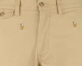 Men's Allover Polo Pony Embroidered Stretch Chino Pants 34x32, Vintage Khaki