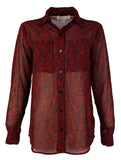 Michael Kors Women's Lace Print Button Down Blouse Shirt C XS