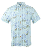 Tommy Bahama Mens Right On Tide Button Front Short Sleeve Woven Shirt Opal Small