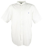 Ralph Lauren Men's Big and Tall Classic Fit Short Sleeve Oxford Shirt White 3LT