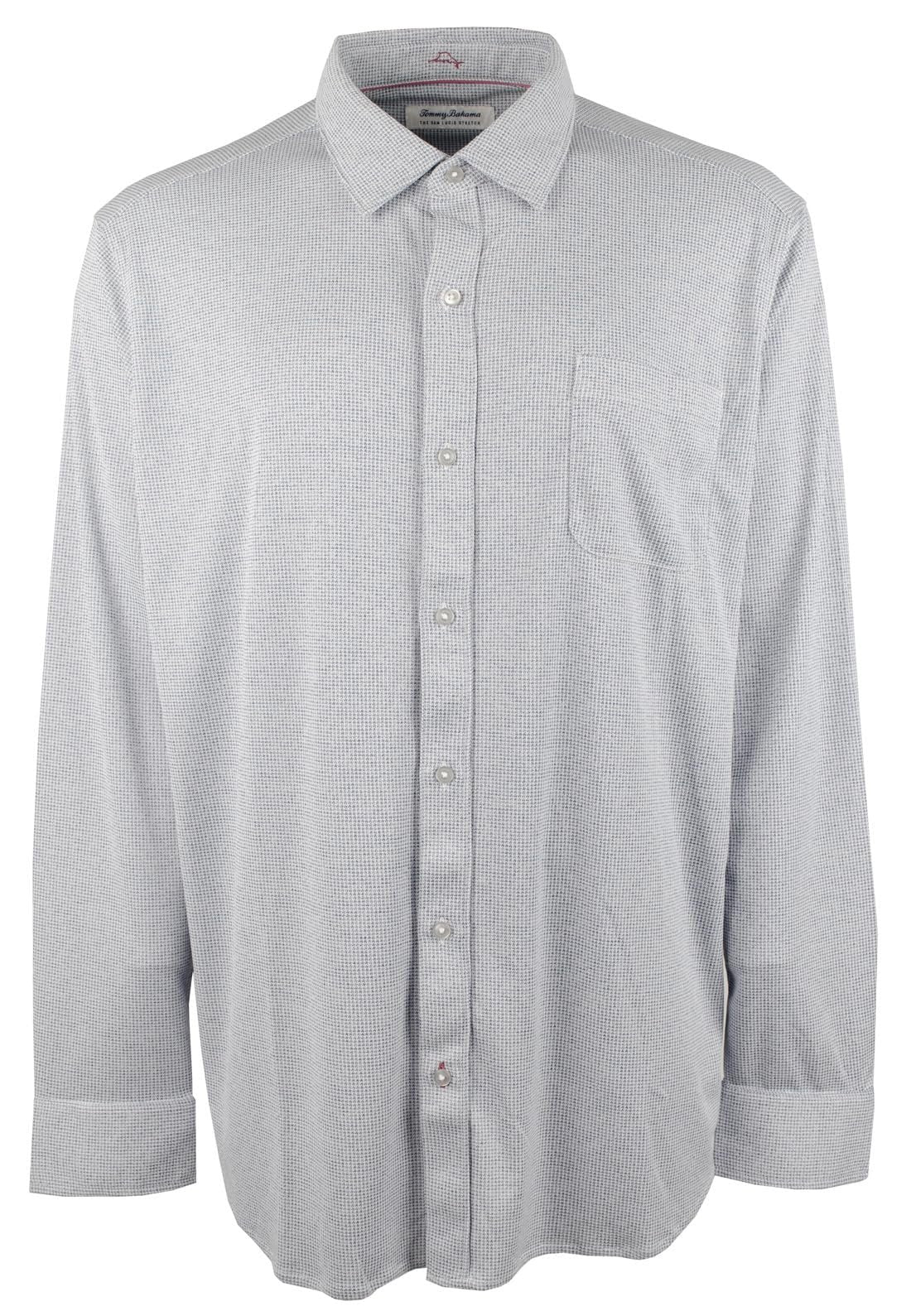 Tommy Bahama Men's Big & Tall San Lucio Houndstooth Long Sleeve Shirt Dockside Blue 4XLB