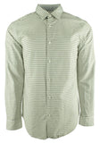 Hugo Boss Men's Ronni Long Sleeve Stripe Slim Fit Button Down Shirt Dark Green