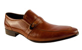 Kenneth Cole Men's Rich Texture Leather Loafer Shoes, Cognac 11.5M
