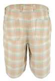 Pantalones cortos reversibles de lino a cuadros De Leon de 25 cm para hombre - SK-30